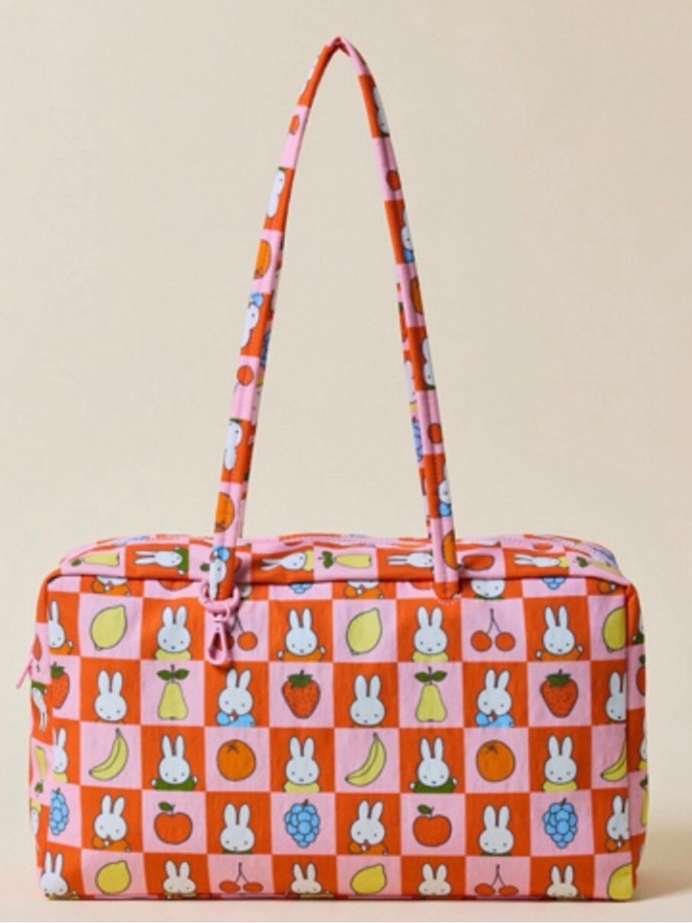 BAGGU x Miffy Medium Bowler Bag Checkered Fruit Miffy UO Exclusive NWT